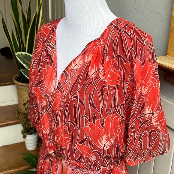 NWOT Banana Republic Belted Floral Maxi Dress - Picture 2 of 14